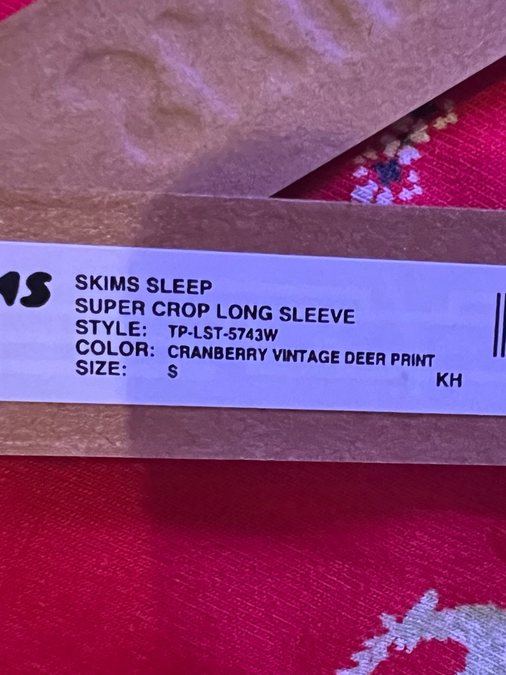 SKIMS Crimson Pointelle Sleep Set S/M NWT HOLIDAY SET - Picture 7 of 9